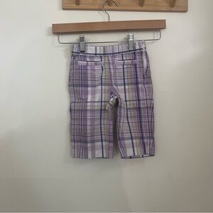 Janie and Jack 100% cotton Lavender Plaid capris no flaws size 18-24 months girl